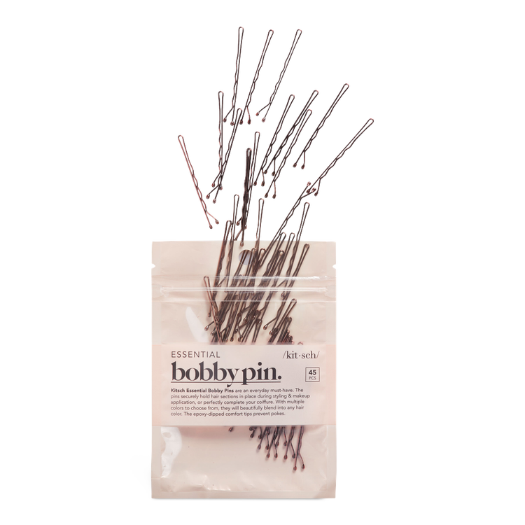 Kitsch Pro Bobby Pins - Pasadores Profesionales, paquete de 45 piezas - Brown
