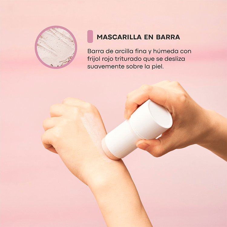 Madagascar Centella - Mascarilla facial en barra, con 5 tipos de arcilla y polvo fino de frijol rojo