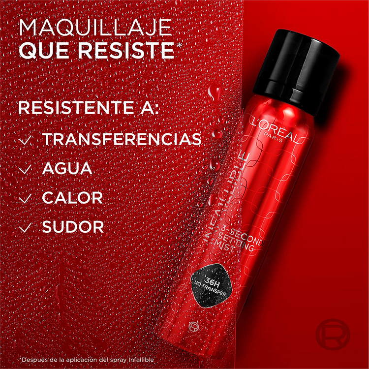 Infaillible Set Spray - Spray Fijador de Maquillaje, larga duración - 75 ml