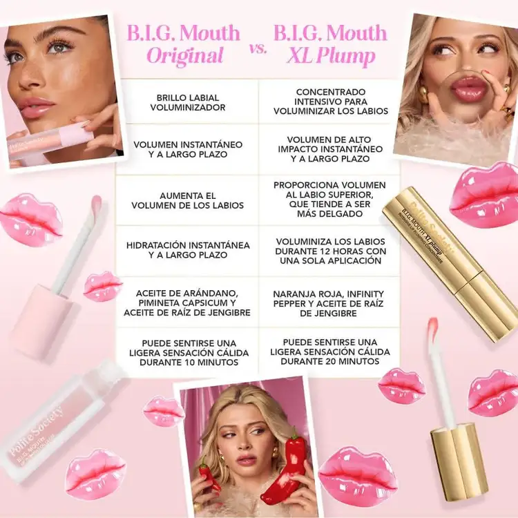 B.I.G. Mouth XL Plump - Concentrado Labial Intensivo, plumping con efecto tingle - 0.16 oz