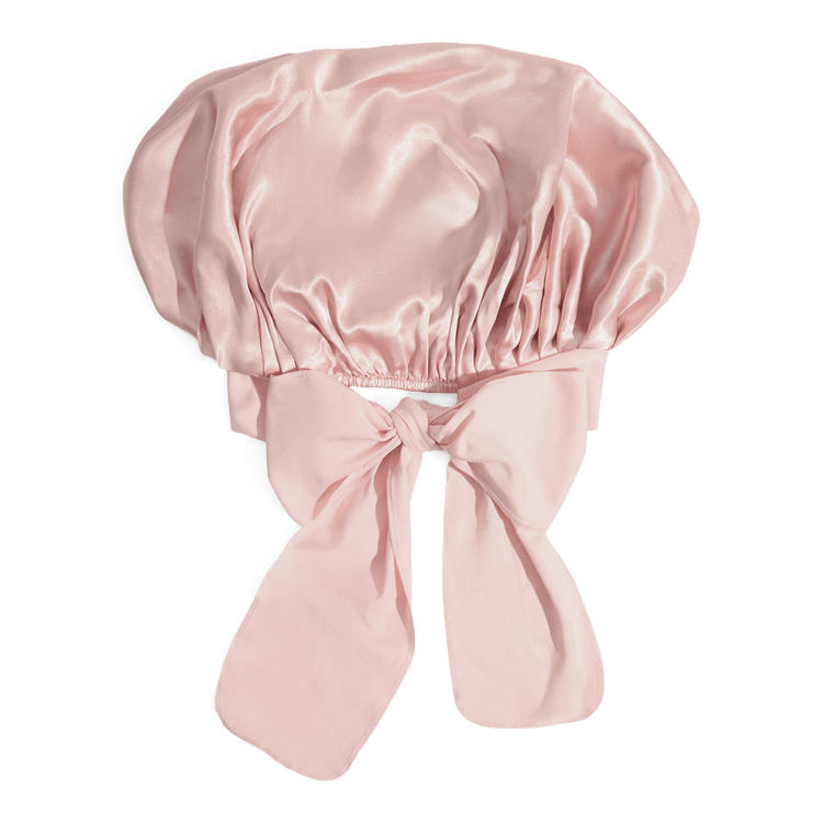 Kitsch - Gorro de Satín Ajustable y Extragrande, protección nocturna para cabello - Blush