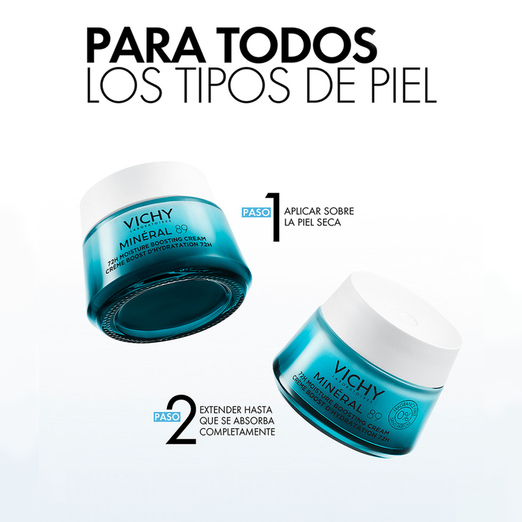 Minéral 89 - Crema Hidratante Potenciadora de Humedad, con agua termal volcánica y ácido hialurónico