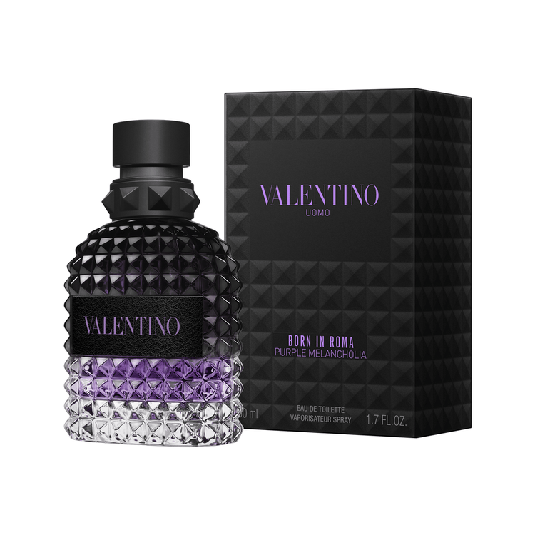 Born in Roma Uomo Purple Melancholia - Eau de Toilette, fragancia amaderada aromática ambarina